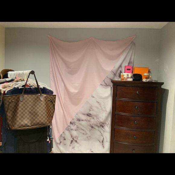 Pink White Black Marble Dormify Tapestry - Picture 3 of 3